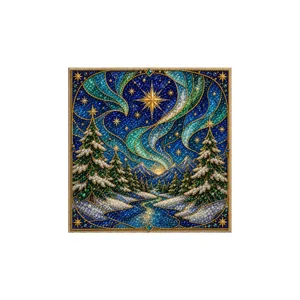 DIY diamond painting winter crystal art sparkling rhinestone decoration home indoor wall decor