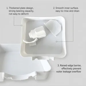 Ensemble de bac de vidange pour machine a laver en plastique epaissi facile a nettoyer