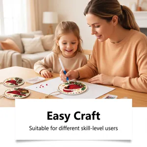 DIY red cardinal diamond painting pendant kit with tools for creative home decor craft.