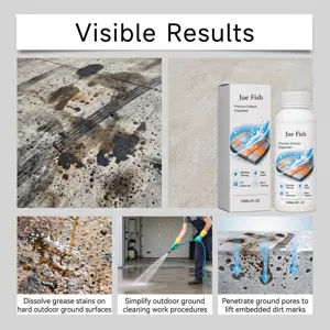 Outdoor ground degreaser detail showing powerful grease stain removal and easy surface cleaning.