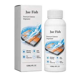 Jue Fish Exterior Degreaser 120ml Heavy Duty Cleaner for Outdoor Hard Surfaces Oil Stains