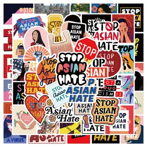 Autocollants De Graffiti Imperméables Pack De Stickers Slogan Anti-Racisme Pour Skateboard Ordinateur Portable Guitare Valise Bouteille
