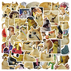 50 Pcs Divertenti Doge Adesivi Impermeabili in Vinile per Laptop Valigia Borraccia
