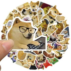 Pacchetto adesivi meme Doge divertenti per laptop valigia bottiglia d'acqua impermeabili.