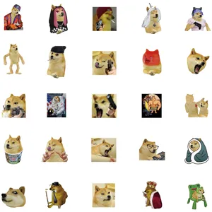 Divertente Doge meme graffiti adesivi set impermeabile DIY laptop valigia decorativi