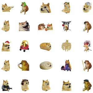 Adesivi divertenti meme Doge impermeabili graffiti per laptop valigia fai da te 50pz
