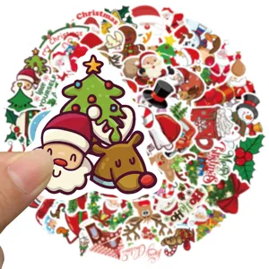 Christmas waterproof graffiti stickers set for laptop suitcase water bottle decoration 50pcs