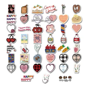 Cute aesthetic DIY decorative stickers set for phone case luggage water bottle laptop.