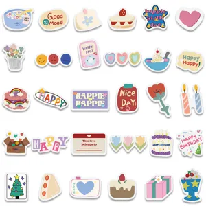 Cute ins style cartoon stickers aesthetic waterproof DIY decals for luggage water bottle phone