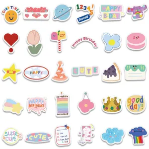 Cute aesthetic stickers set, waterproof DIY decal for luggage phone and laptop, 90pcs