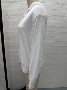 Elegante Damen einfarbige Samt Kapuze Strickjacke Mantel, langarm lässige Oberbekleidung.