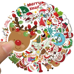Christmas graffiti stickers pack, waterproof cute cartoon decals for laptop and luggage.