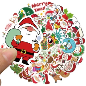 50Pcs Christmas Graffiti Stickers Waterproof Decals for Luggage Laptop Water Bottle