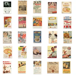 Vintage retro magazine newspaper sticker details, classic retro ads art designs for journals.