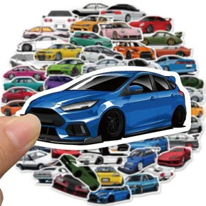 50 Piezas Pegatinas De Graffiti De Coche JDM Impermeables De Vinilo Para Moto