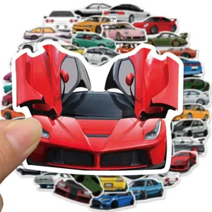 50pcs JDM pegatinas de graffiti de coche impermeables vinilo carreras calcomanía maleta