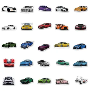 JDM Pegatinas de Coche Cartoon Carreras Vinilo Impermeable Calcomanías para Portátil Maleta