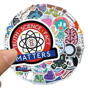 50 Stk. Wissenschaft Labor Aufkleber Vinyl Wasserdichte Abziehbilder für Laptop Flasche Skateboard