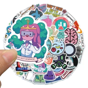 Labor Wissenschaft Cartoon wasserdichte Vinyl Aufkleber Pack für Laptop Skateboard
