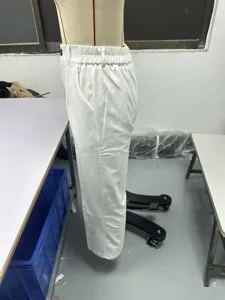 Pantaloni da abito dritti a vita alta da donna minimalist casual lunghi bianchi