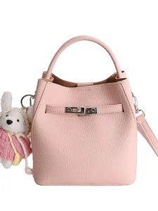 Koreanische Litschi Muster Eimer Tasche Damen Mode Trend Handtasche vielseitige Umhängetasche
