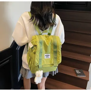 Casual large capacity nylon backpack for women 2025 new lightweight versatile school bag