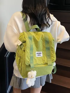 Casual large capacity nylon backpack for women stylish lightweight daily travel school bag
