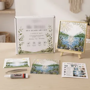 Meerglas Kunst Set DIY Bastelset Handgemachte Mosaik Malerei Kreative Deko Geschenk