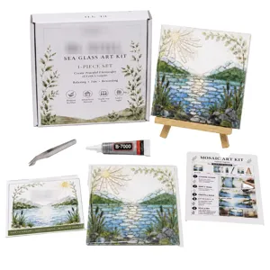 Seeglas Kunst Kit DIY handgemachte Landschafts-Bilder zum Basteln für tolle Heim Dekoration.