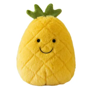 Cute pineapple plush toy soft stuffed fruit doll cute pillow for kids gift decoration