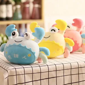 Cute crab plush toy creative claw doll soft stuffed animal toy gift for kids room