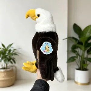 Juguete de peluche de águila calva de simulación animal de peluche pájaro regalo infantil