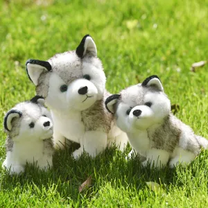 Simulation husky plush toy cute puppy doll soft stuffed animal gift for kids and claw machine