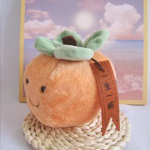Creativo peluche cachi bambola frutta morbida giocattolo macchinetta artigli arancione