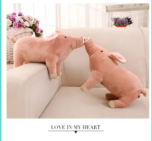 Cute simulation pig plush toy doll couple pillow soft stuffed animal home bed decor gift