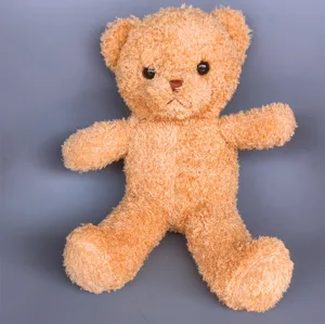 Soft brown plush teddy bear toy cute stuffed animal doll for kids gift cozy companion