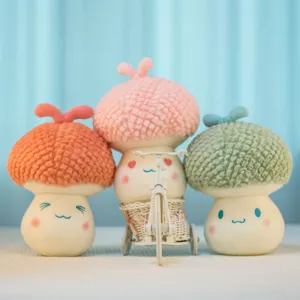 Cute fruit mushroom plush toy set soft stuffed doll claw machine gift home decoration