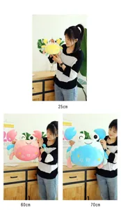 Cute crab plush toy soft stuffed animal pillow funny doll gift for kids and home decor