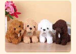 Simulation Teddy Dog Plush Toy Cute Stuffed Animal Doll for Kids Birthday Gift