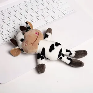 Cute Cow Plush Toy Pendant Cartoon Stuffed Animal Doll Bag Hanging Ornament Keychain