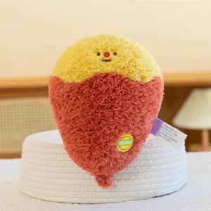 Niedliche Cartoon Gemuese Plueschfigur, weiche Stoffpuppe Detailansicht, ideal fuer Kinder.