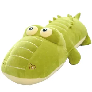 Cute plush crocodile toy soft stuffed alligator pillow long hugging cushion for kids gift