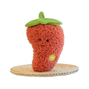 Niedliches Erdbeer Plueschtier flauschiges Stofftier suesses Gemuesekissen Geschenk
