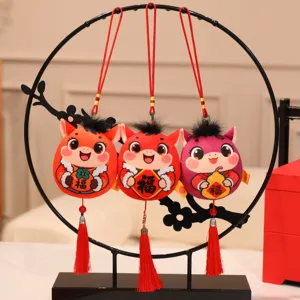 2026 Chinese Year of the Horse plush toy mascot hanging pendant festive decoration gift for party