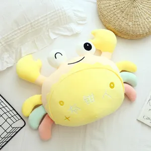 Cute crab plush toy funny stuffed animal pillow soft doll room decor gift for kids and friends