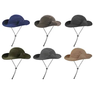 Corduroy Sun Hat Wide Brim Outdoor Hiking Anti UV Windproof Warm Fishing Cap Casual Neutral Unisex Hat