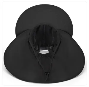 Black Sun Hat Shawl Neck Protection Breathable Ice Silk Outdoor Cycling Sunshade Cap