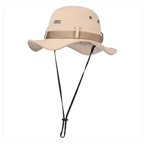 Chapeau de pêcheur de protection solaire extérieur kaki chapeau de randonnée vue détaillée