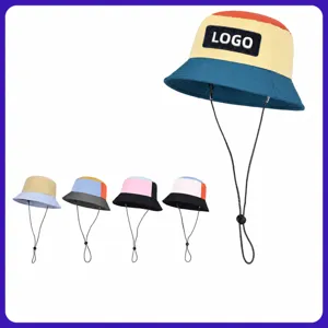 Cappello da Pescatore Color Block Antivento Protezione Solare Trekking Esterno Surf Poliestere Minimalista