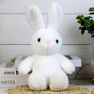 Cute white plush rabbit toy stuffed animal soft bunny doll for kids gift cozy home decor